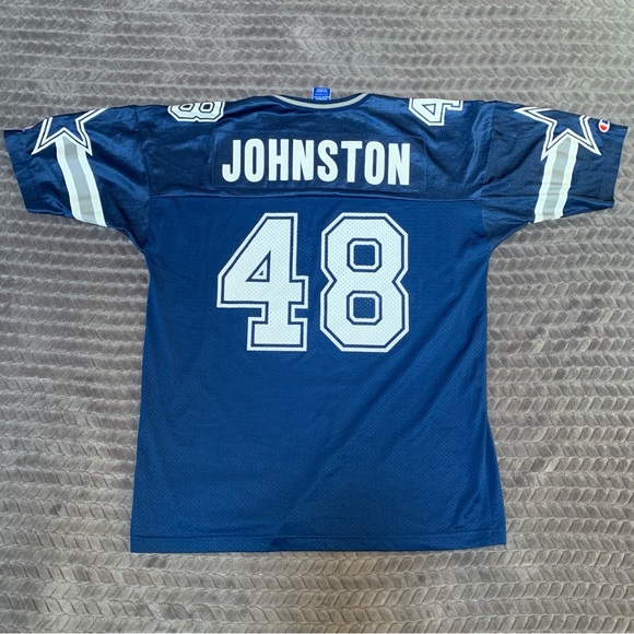 Champion Jersey Daryl Johnston Dallas Cowboys Men’s 48 Blue NFL Football Vintage - Picture 1 of 15